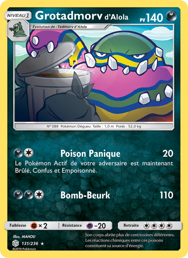 Grotadmorv d’Alola 131 — Éclipse Cosmique (French Pokémon TCG card)
