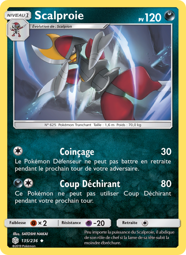 Scalproie 135 — Éclipse Cosmique (French Pokémon TCG card)