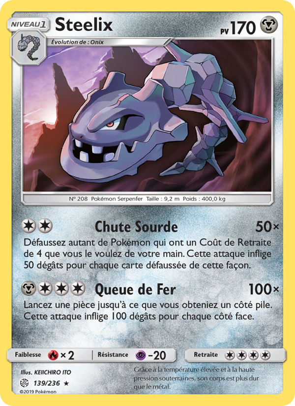 Steelix 139 — Éclipse Cosmique (French Pokémon TCG card)