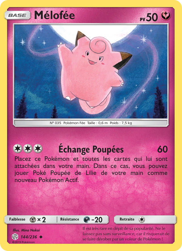 Mélofée 144 — Éclipse Cosmique (French Pokémon TCG card)