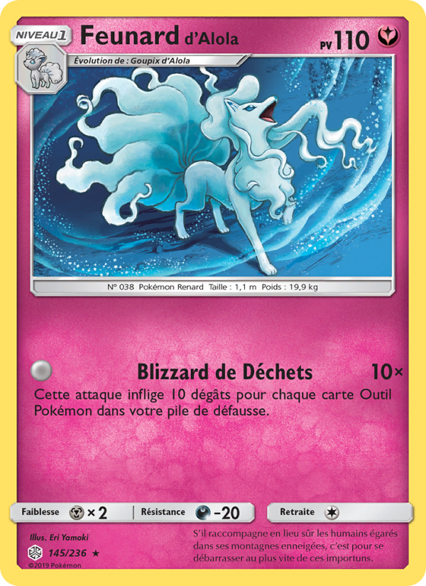 Feunard d’Alola 145 — Éclipse Cosmique (French Pokémon TCG card)