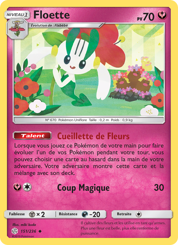 Floette 151 — Éclipse Cosmique (French Pokémon TCG card)