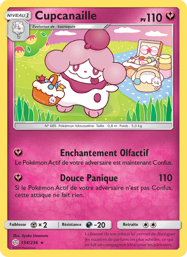 Cupcanaille 154 — Éclipse Cosmique (French Pokémon TCG card)