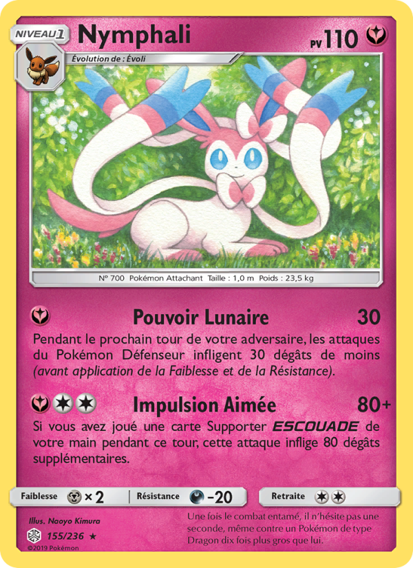 Nymphali 155 — Éclipse Cosmique (French Pokémon TCG card)