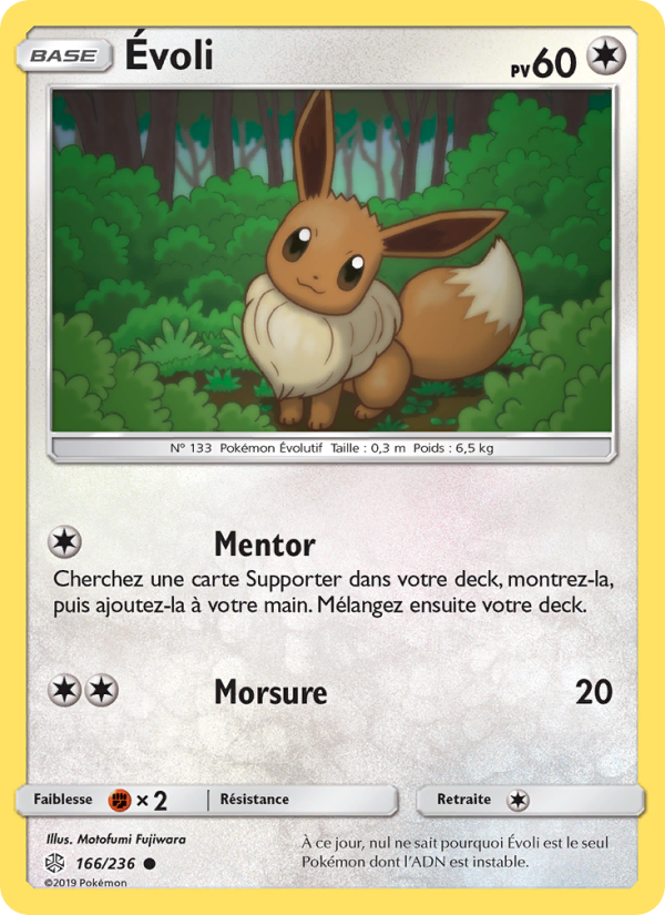 Évoli 166 — Éclipse Cosmique (French Pokémon TCG card)