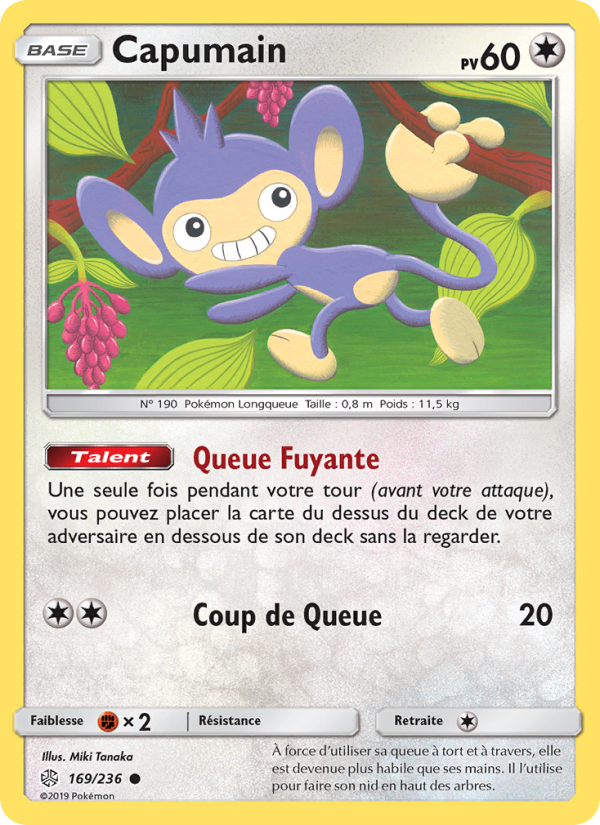 Capumain 169 — Éclipse Cosmique (French Pokémon TCG card)