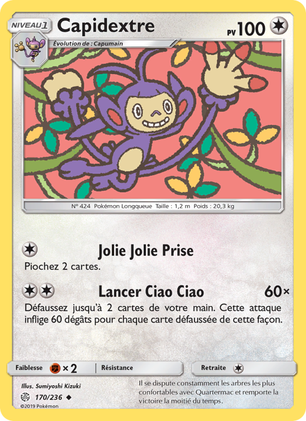 Capidextre 170 — Éclipse Cosmique (French Pokémon TCG card)