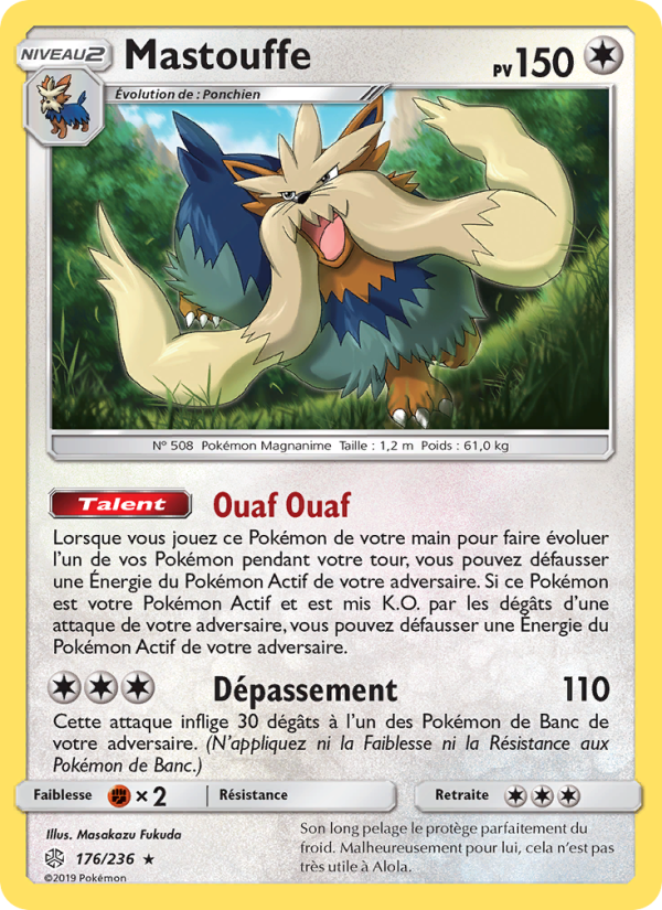 Mastouffe 176 — Éclipse Cosmique (French Pokémon TCG card)