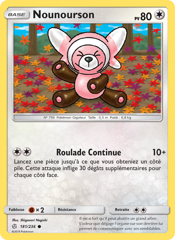 Nounourson 181 — Éclipse Cosmique (French Pokémon TCG card)
