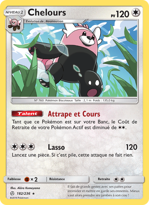 Chelours 182 — Éclipse Cosmique (French Pokémon TCG card)
