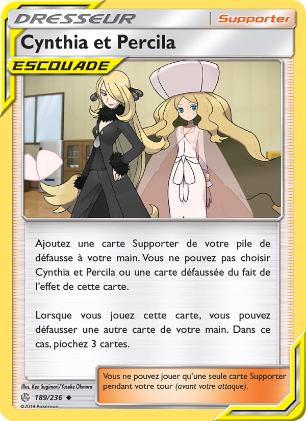 Cynthia et Percila 189 — Éclipse Cosmique (French Pokémon TCG card)