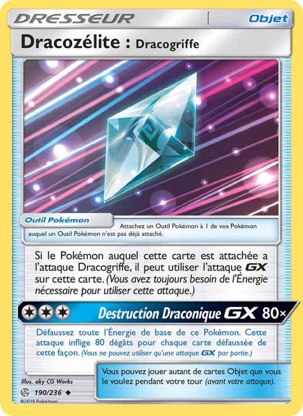 Dracozélite : Dracogriffe 190 — Éclipse Cosmique (French Pokémon TCG card)