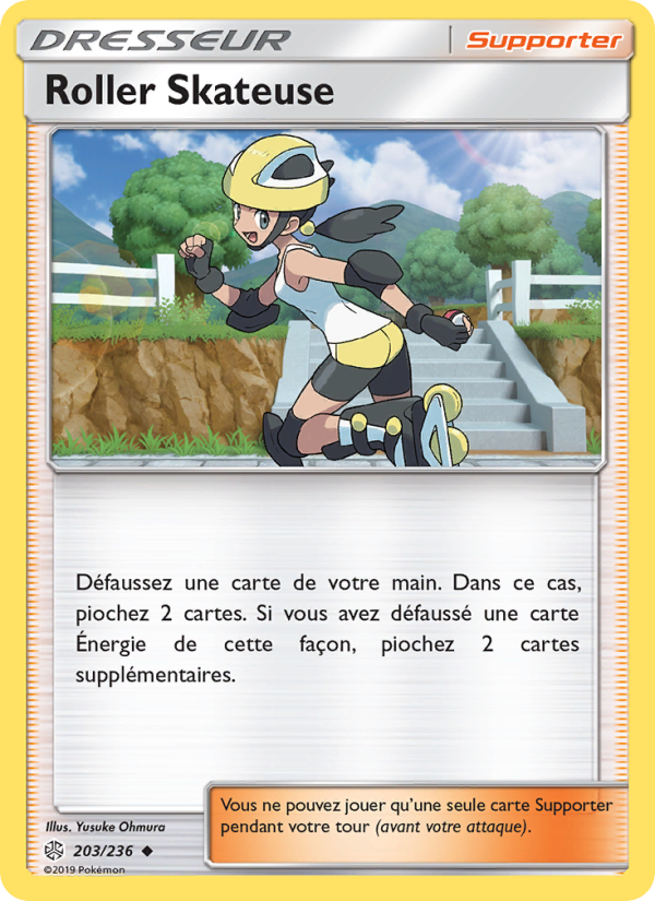 Roller Skateuse 203 — Éclipse Cosmique (French Pokémon TCG card)
