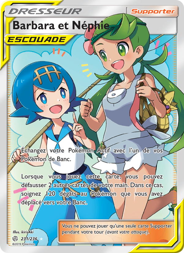 Barbara et Néphie 231 — Éclipse Cosmique (French Pokémon TCG card)