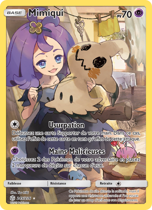 Mimiqui 245 — Éclipse Cosmique (French Pokémon TCG card)