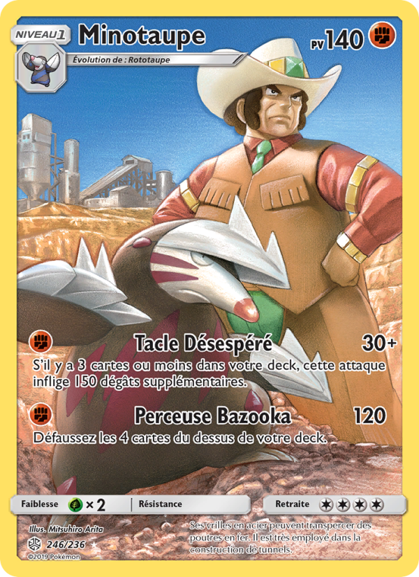 Minotaupe 246 — Éclipse Cosmique (French Pokémon TCG card)