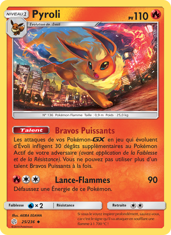 Pyroli 25 — Éclipse Cosmique (French Pokémon TCG card)