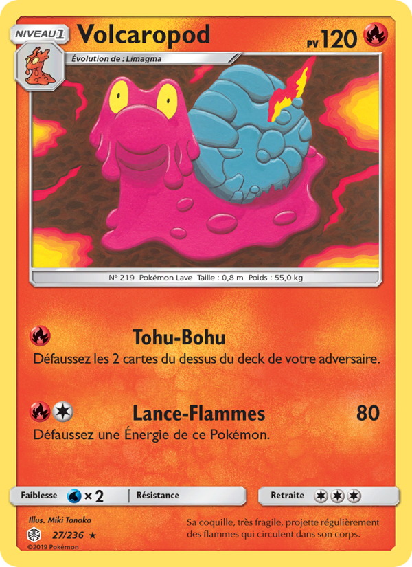 Volcaropod 27 — Éclipse Cosmique (French Pokémon TCG card)