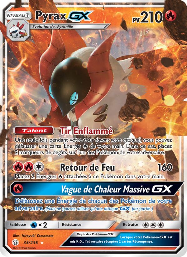 Pyrax GX 35 — Éclipse Cosmique (French Pokémon TCG card)