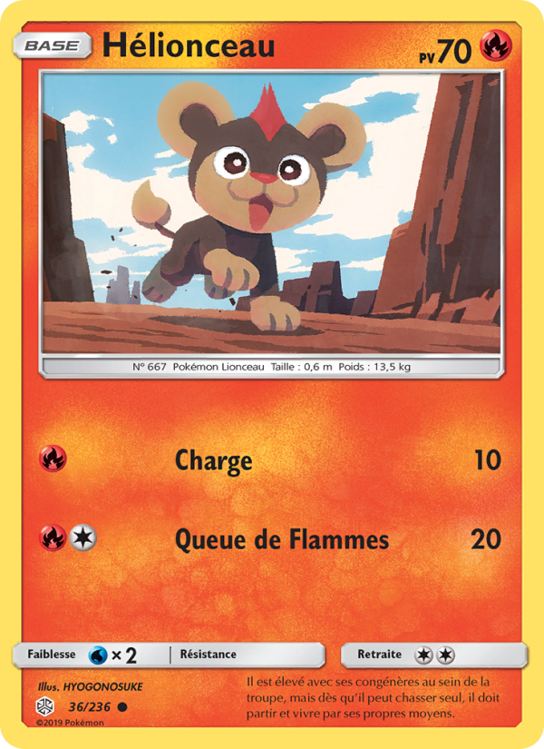 Hélionceau 36 — Éclipse Cosmique (French Pokémon TCG card)