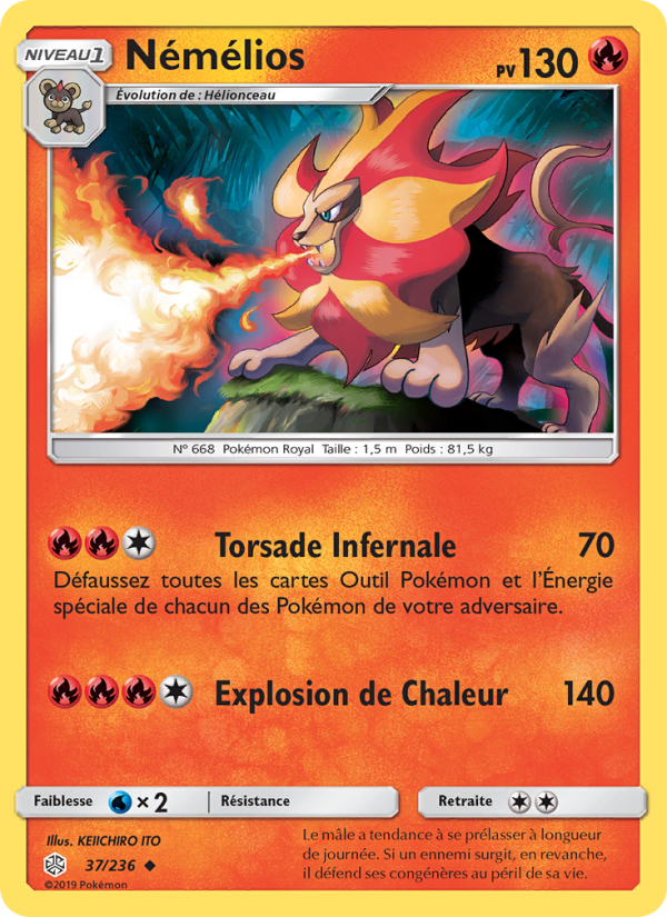 Némélios 37 — Éclipse Cosmique (French Pokémon TCG card)