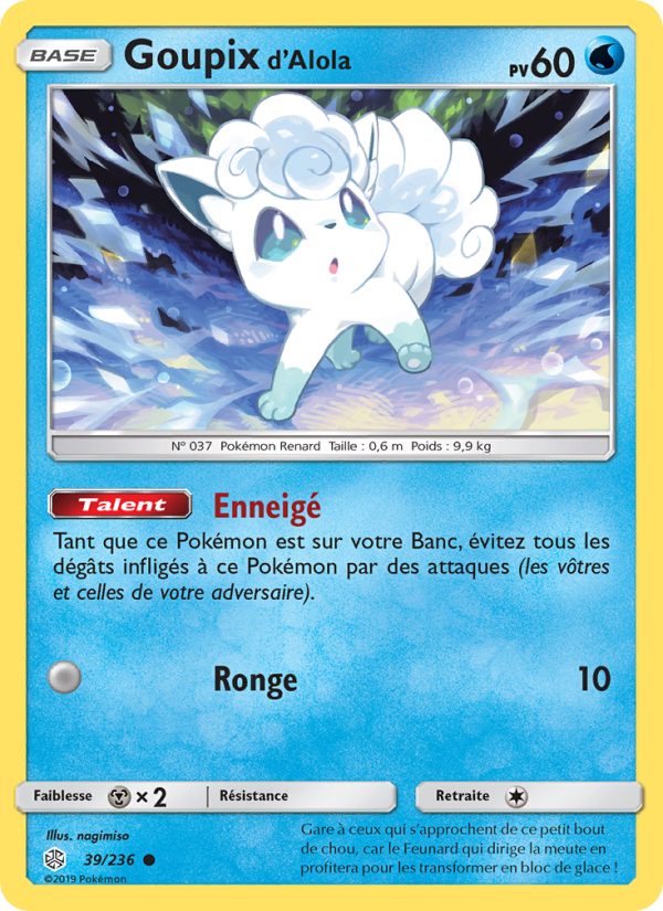 Goupix d’Alola 39 — Éclipse Cosmique (French Pokémon TCG card)