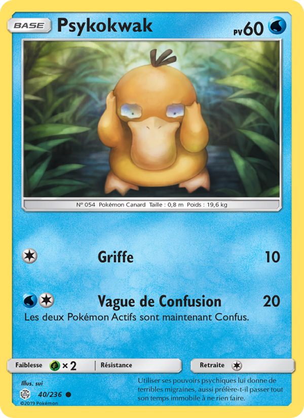 Psykokwak 40 — Éclipse Cosmique (French Pokémon TCG card)