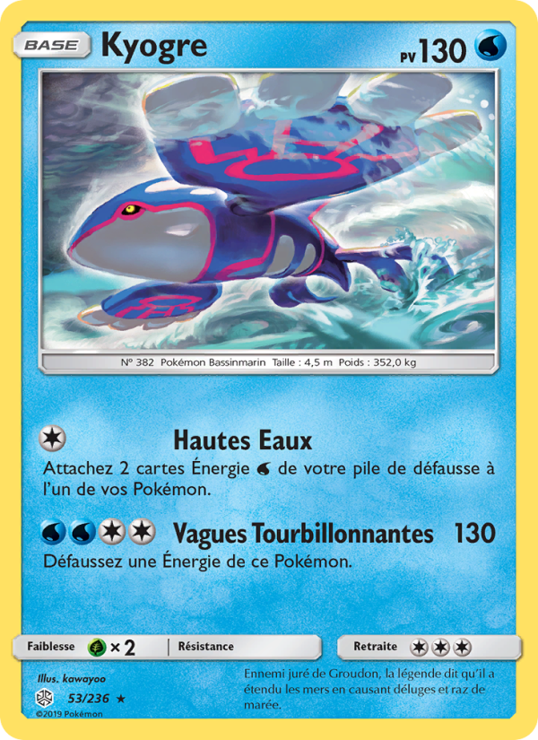 Kyogre 53 — Éclipse Cosmique (French Pokémon TCG card)