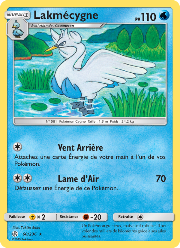 Lakmécygne 60 — Éclipse Cosmique (French Pokémon TCG card)