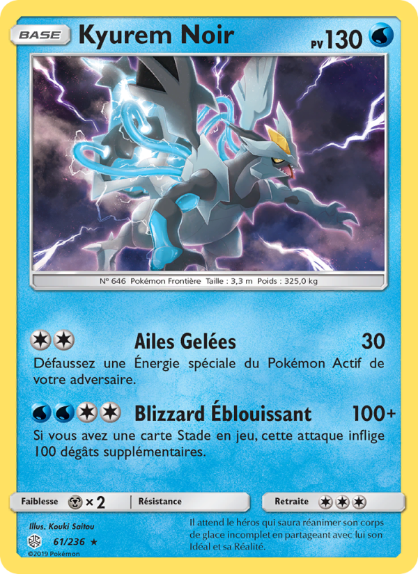 Kyurem Noir 61 — Éclipse Cosmique (French Pokémon TCG card)