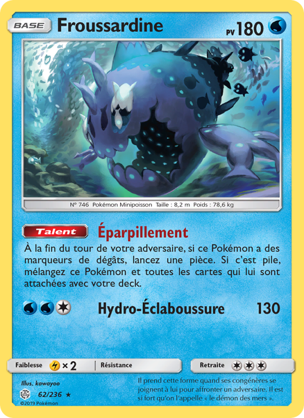 Froussardine 62 — Éclipse Cosmique (French Pokémon TCG card)