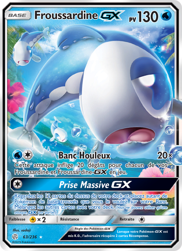 Froussardine GX 63 — Éclipse Cosmique (French Pokémon TCG card)