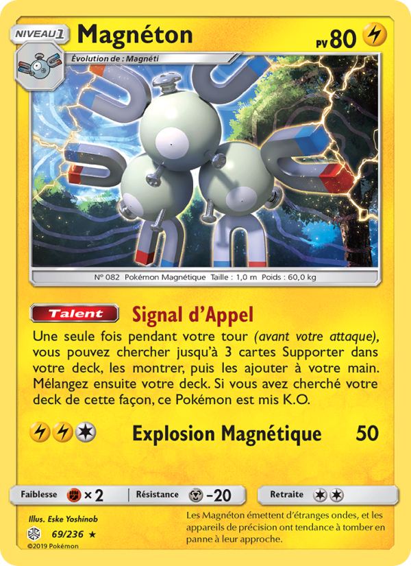 Magnéton 69 — Éclipse Cosmique (French Pokémon TCG card)