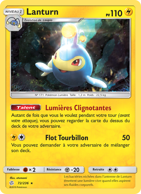 Lanturn 72 — Éclipse Cosmique (French Pokémon TCG card)