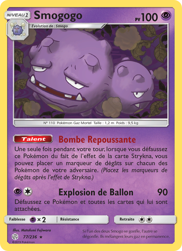 Smogogo 77 — Éclipse Cosmique (French Pokémon TCG card)