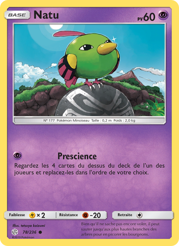 Natu 78 — Éclipse Cosmique (French Pokémon TCG card)