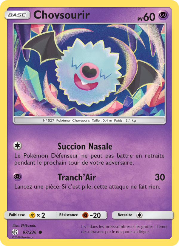 Chovsourir 87 — Éclipse Cosmique (French Pokémon TCG card)