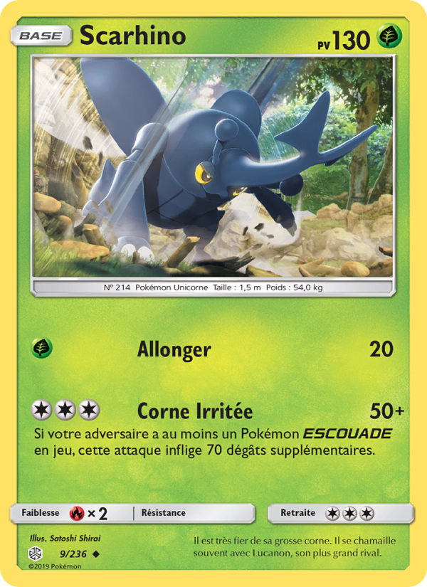 Scarhino 9 — Éclipse Cosmique (French Pokémon TCG card)
