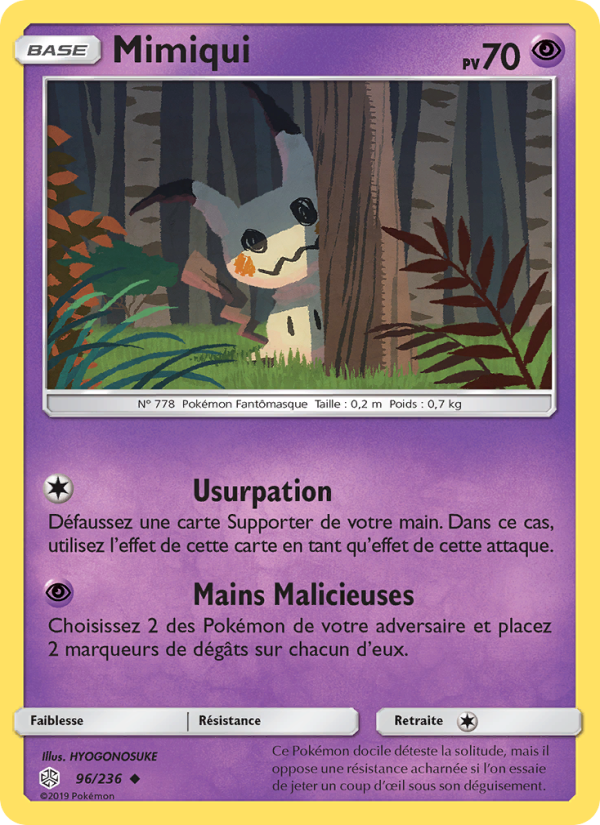 Mimiqui 96 — Éclipse Cosmique (French Pokémon TCG card)