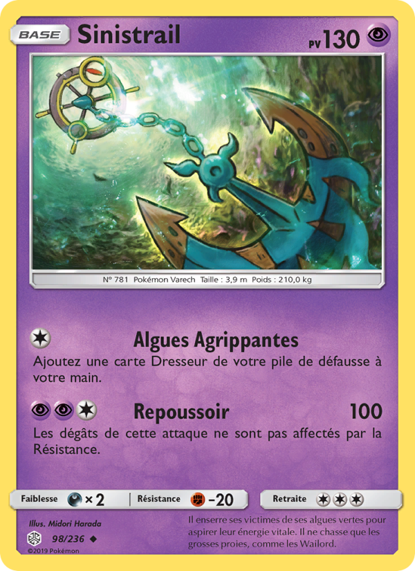 Sinistrail 98 — Éclipse Cosmique (French Pokémon TCG card)