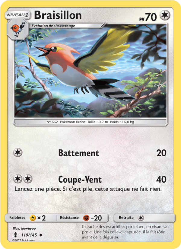 Braisillon 110 — Gardiens Ascendants (French Pokémon TCG card)