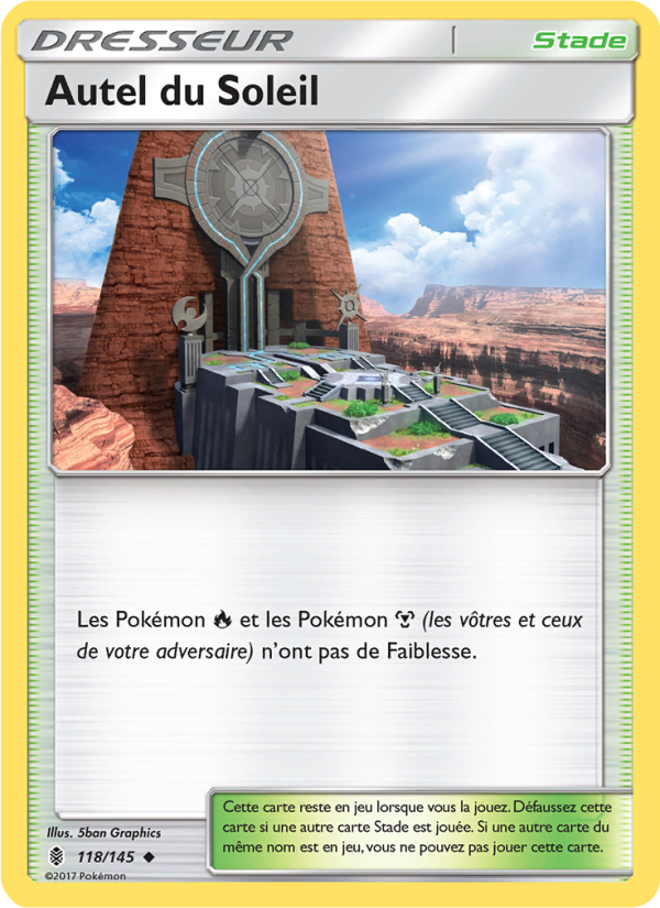 Autel du Soleil 118 — Gardiens Ascendants (French Pokémon TCG card)