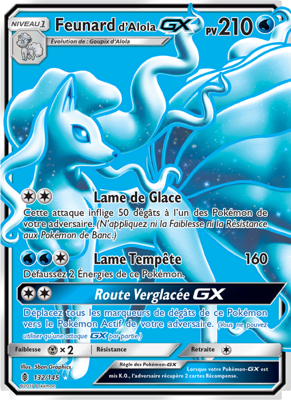 Feunard d’Alola GX 132 — Gardiens Ascendants (French Pokémon TCG card)