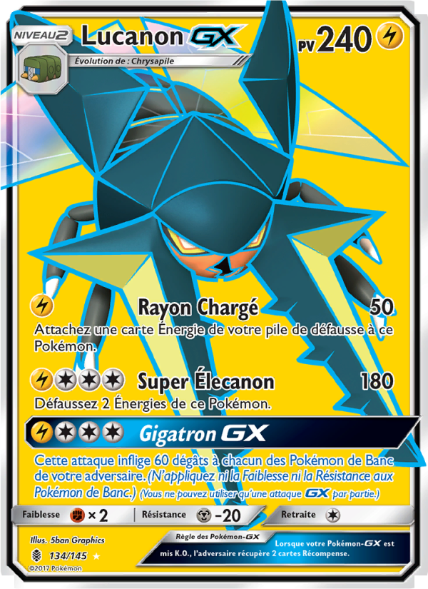 Lucanon GX 134 — Gardiens Ascendants (French Pokémon TCG card)