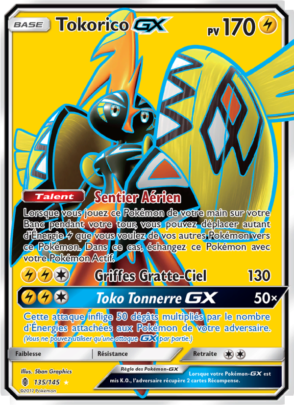 Tokorico GX 135 — Gardiens Ascendants (French Pokémon TCG card)