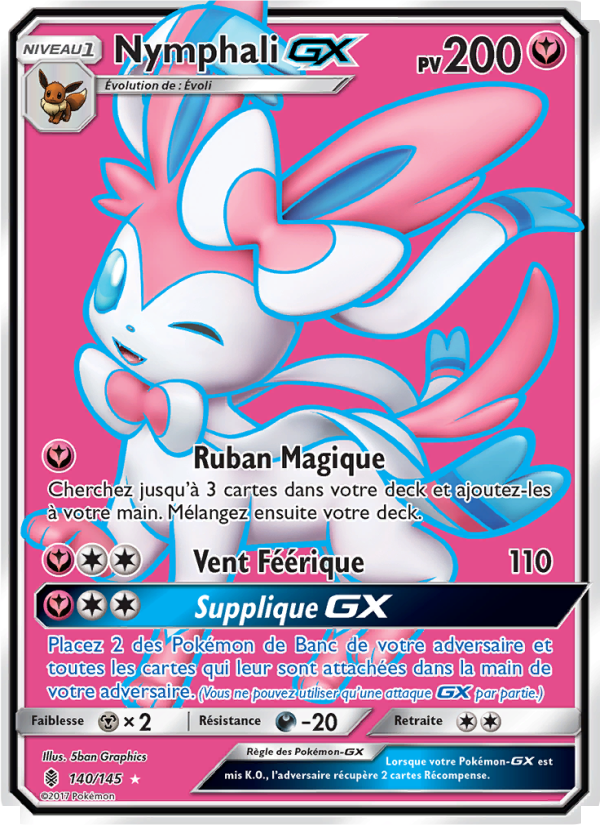 Nymphali GX 140 — Gardiens Ascendants (French Pokémon TCG card)