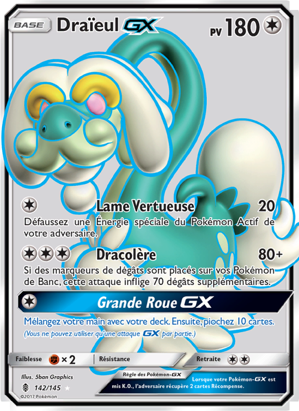 Draïeul GX 142 — Gardiens Ascendants (French Pokémon TCG card)