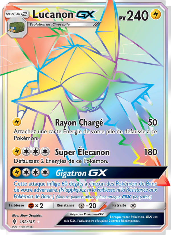 Lucanon GX 152 — Gardiens Ascendants (French Pokémon TCG card)