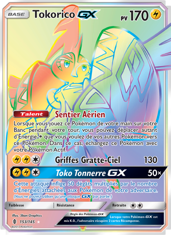 Tokorico GX 153 — Gardiens Ascendants (French Pokémon TCG card)
