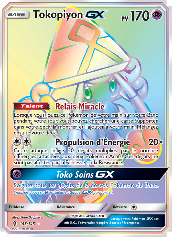 Tokopiyon GX 155 — Gardiens Ascendants (French Pokémon TCG card)
